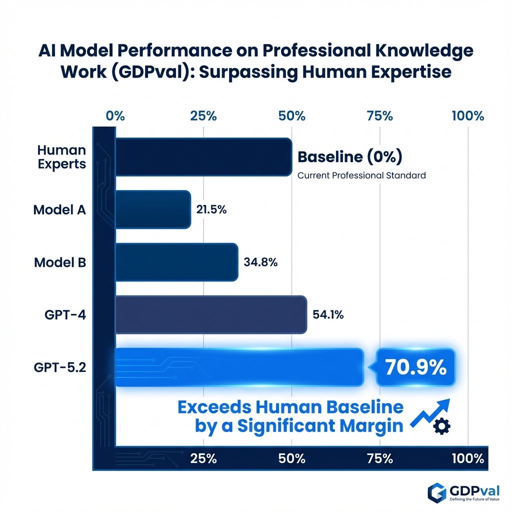 GPT-5.2 vs Human Experts Performance Chart